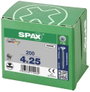 SPAX SPAX Seko-T 1191010400253 Facsavar 4 mm 25 mm Torx, E TORX Acél Galvanikusan cinkezett 200 db 4. bélyegkép