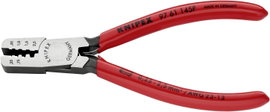 Krimpelő fogó érvéghüvelyekhez 145 mm, polírozott fej, Knipex 97 61 145 F