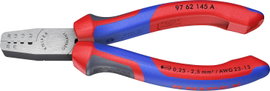 Krimpelő fogó érvéghüvelyekhez 145 mm, polírozott fej, Knipex 97 62 145 A