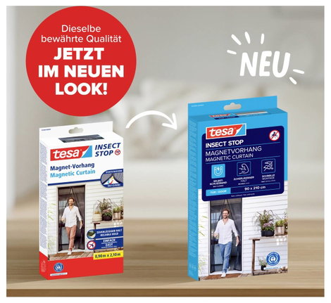 tesa Fliegengitter 55384-00000-00 Mágneses függöny (Sz x Ma) 0.90 m x 2.10 m Antracit 1 db 2. kép
