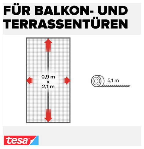 tesa Fliegengitter 55384-00000-00 Mágneses függöny (Sz x Ma) 0.90 m x 2.10 m Antracit 1 db 4. kép