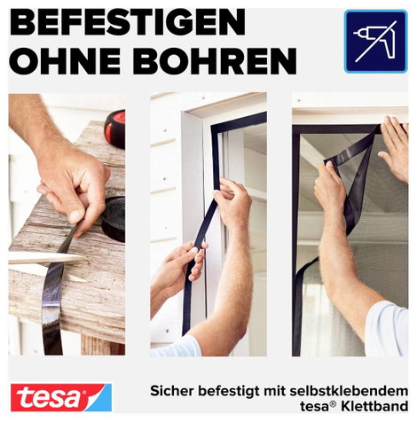 tesa Fliegengitter 55384-00000-00 Mágneses függöny (Sz x Ma) 0.90 m x 2.10 m Antracit 1 db 5. kép