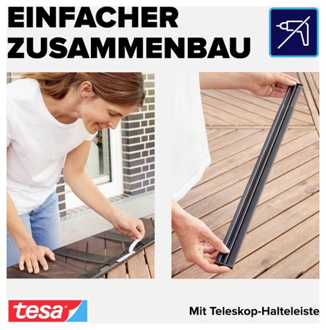 Lamellás szúnyogháló ajtóra, (H x Szé) 2,2 x 0,95 m, tesa® Standard 5. kép