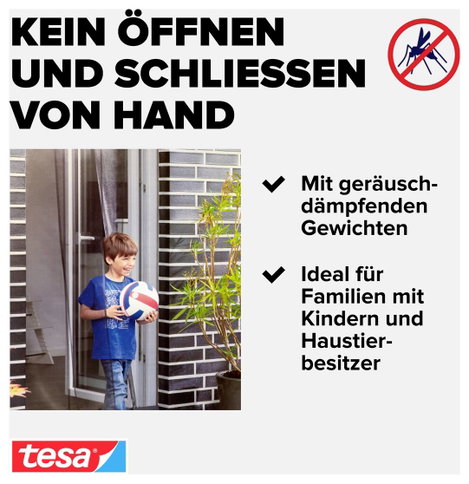 Lamellás szúnyogháló ajtóra, (H x Szé) 2,2 x 0,95 m, tesa® Standard 6. kép