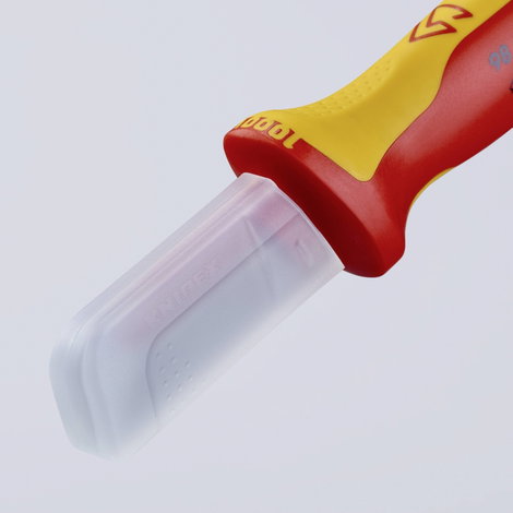 VDE kábelkés 180 mm, műanyag bevonatú pengehát, Knipex 98 54 4. kép