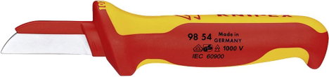 VDE kábelkés 180 mm, műanyag bevonatú pengehát, Knipex 98 54 7. kép