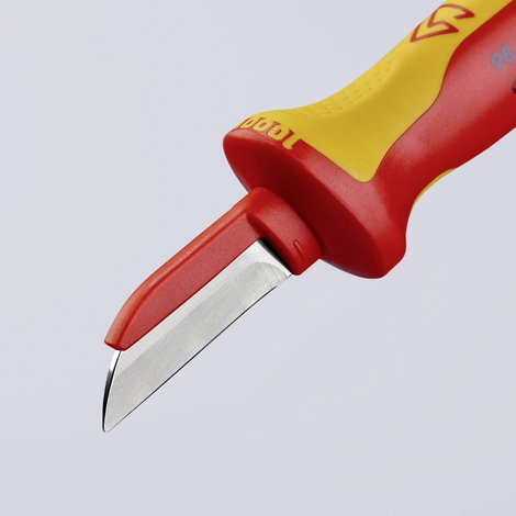 VDE kábelkés 180 mm, műanyag bevonatú pengehát, Knipex 98 54 9. kép