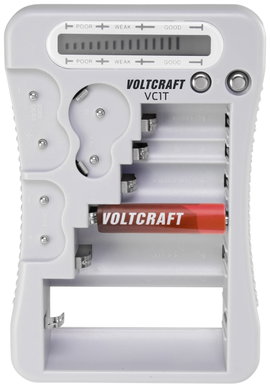 VOLTCRAFT Elemteszter VC1T Mérési tartomány (elemteszter) 1,5 V, 3 V, 6 V, 9 V Elem VC-12613270