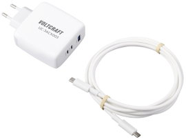 Hálózati USB-s töltő max. 5 A 3x USB-C, USB-A, USB-PD, VOLTCRAFT GaN VC-13079915