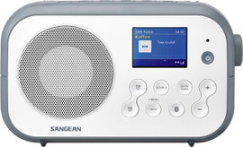 Sangean DPR-42BT White-Stone Blue Koffer rádió DAB+, URH Bluetooth® Fehér, Kő