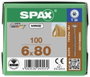 SPAX 251010600805 Facsavar 6 mm 80 mm Torx, E TORX Acél Galvanikusan cinkezett 100 db 4. bélyegkép