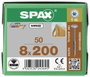 SPAX 251010802005 Facsavar 8 mm 200 mm Torx, E TORX Acél Galvanikusan cinkezett 50 db 4. bélyegkép