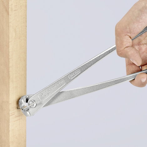 Erő szerelőfogó nagy áttételű 300 mm, nikkelezett, vágóérték: Ø 3,8 mm, Knipex 99 14 300 3. kép