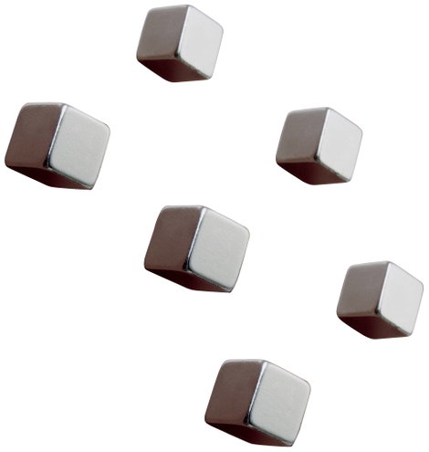 Sigel Neodym mágnes BA192 (H x Sz x Ma) 10 x 10 x 10 mm Kocka Ezüst 6 db BA192