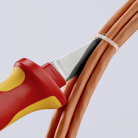 Knipex 98 52 VDE szigetelt kábelkés, kábelcsupaszoló, blankoló 8. kép