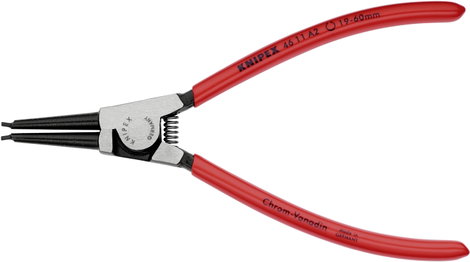 Seegergyűrű fogók külső gyűrűkhöz (tengelyek) 180 mm, Ø 19-60 mm, egyenes, Knipex 46 11 A2 3. kép