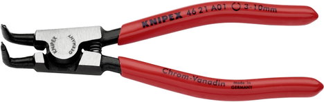 Seegergyűrű fogók külső gyűrűkhöz (tengelyek) 125 mm, Ø 3-10 mm, 90°-ban hajlított, Knipex 46 21 A01 3. kép