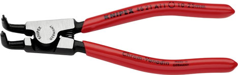 Seegergyűrű fogók külső gyűrűkhöz (tengelyek) 125 mm, Ø 10-25 mm, 90°-ban hajlított, Knipex 46 21 A1