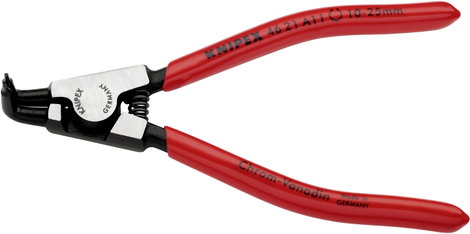 Seegergyűrű fogók külső gyűrűkhöz (tengelyek) 125 mm, Ø 10-25 mm, 90°-ban hajlított, Knipex 46 21 A1 3. kép