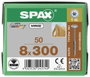 SPAX 251010803005 Facsavar 8 mm 300 mm Torx, E TORX Acél Galvanikusan cinkezett 50 db 4. bélyegkép