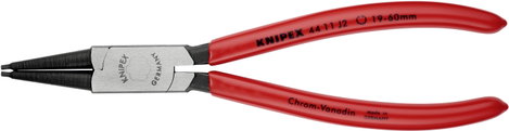 Seegergyűrű fogók belső gyűrűkhöz (furatok) 180 mm, Ø 19-60 mm, egyenes, Knipex 44 11 J2 2. kép
