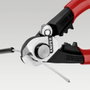 Drótkötélolló 190 mm, kovácsolt, vágóérték: Ø 7 mm, Knipex 95 62 190 2. bélyegkép