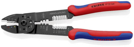 Krimpelő fogó szigetelt és szigeteletlen csúszósarukhoz Knipex 97 22 240 2. kép