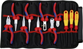 Szerszámkészlet feltekerhető szerszámtáskával, 11 részes, Knipex 00 19 41