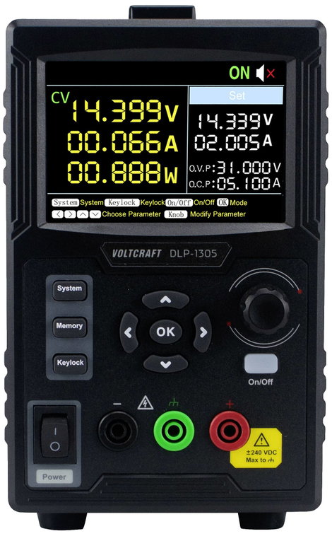 Szabályozható labortápegység 1x 0 - 30 V 0 - 5 A 150 W, VOLTCRAFT DLP-1305 3. kép