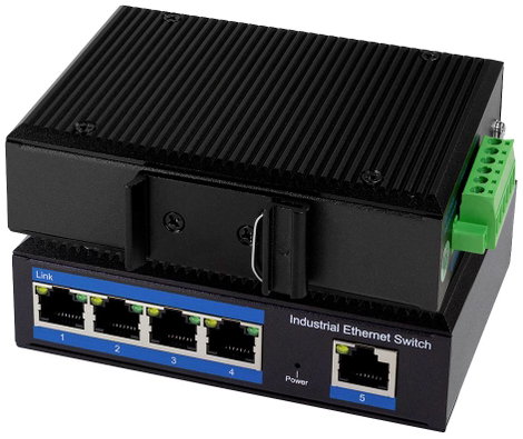 LogiLink NS202 Ipari Ethernet switch 5 port 10 / 100 / 1000 MBit/s 2. kép