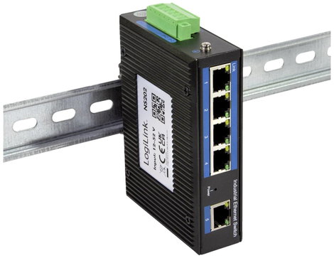 LogiLink NS202 Ipari Ethernet switch 5 port 10 / 100 / 1000 MBit/s 8. kép