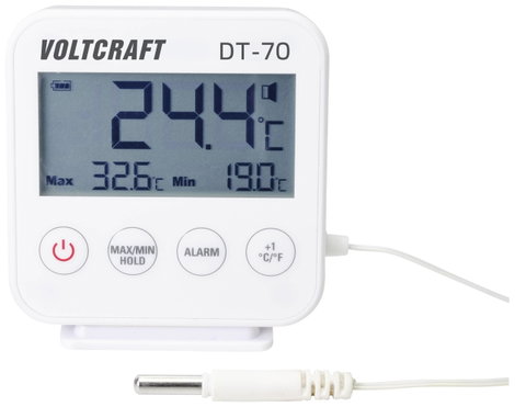 VOLTCRAFT DT-70 Vezetékes hőmérséklet érzékelő Mérési tartomány, hőmérséklet -40 - +70 °C Érzékelő t 3. kép