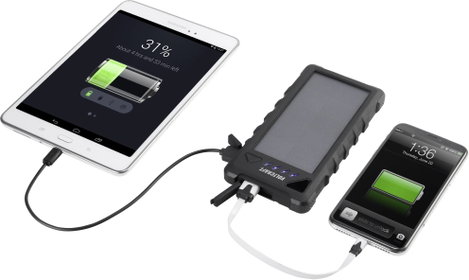 Napelemes powerbank max. 280 mA 16000 mAh, VOLTCRAFT VC-SL16000 VC-11946675 7. kép