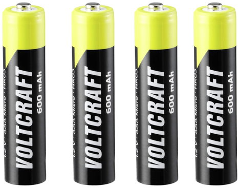 VOLTCRAFT Endurance Mikroakku NiMH 600 mAh 1.2 V 4 db