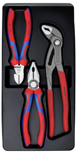 Mechanikai fogókészlet, 3 részes, Knipex 00 20 09 V01 Bestseller csomag