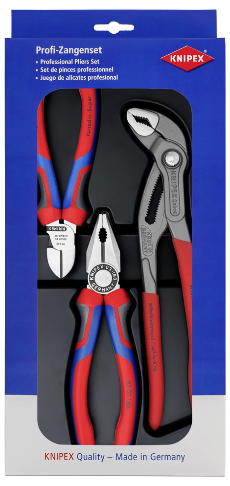 Mechanikai fogókészlet, 3 részes, Knipex 00 20 09 V01 Bestseller csomag 2. kép