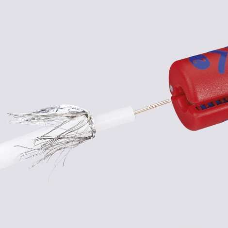 Knipex 16 60 100 SB koax kábel csupaszoló, blankoló 4.8 - 7.5 mm 4. kép