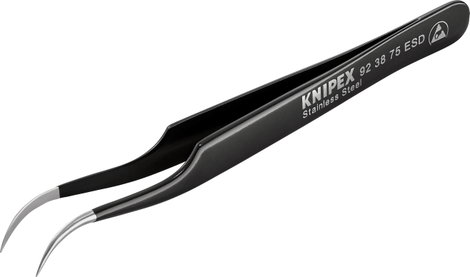 ESD precíziós csipesz 120 mm, hajlított 45°, Knipex 92 38 75 ESD