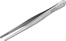 Precíziós csipesz tompa heggyel, finoman fogazott, 120 mm, egyenes, Knipex 92 64 43