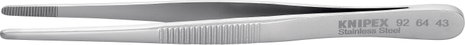 Precíziós csipesz tompa heggyel, finoman fogazott, 120 mm, egyenes, Knipex 92 64 43 3. kép