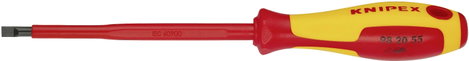 VDE egyenes csavarhúzó, penge szélesség: 5,5 mm, Knipex 98 20 55
