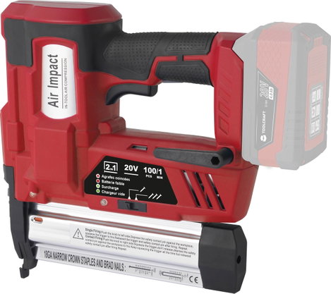 TOOLCRAFT TO-7427298 Akkus szögbelövő akkus lámpával, akku nélkül, töltő nélkül 2. kép