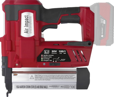 TOOLCRAFT TO-7427298 Akkus szögbelövő akkus lámpával, akku nélkül, töltő nélkül 3. kép
