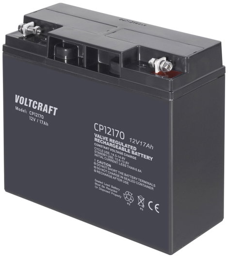 VOLTCRAFT CE12V/17Ah Ólomakku 12 V 17 Ah Ólom-vlies (AGM) (Sz x Ma x Mé) 181 x 167 x 77 mm M5 csavar