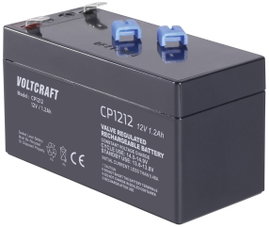 VOLTCRAFT CE12V/1,2Ah Ólomakku 12 V 1.2 Ah Ólom-vlies (AGM) (Sz x Ma x Mé) 97 x 58 x 43 mm 4,8 mm-es