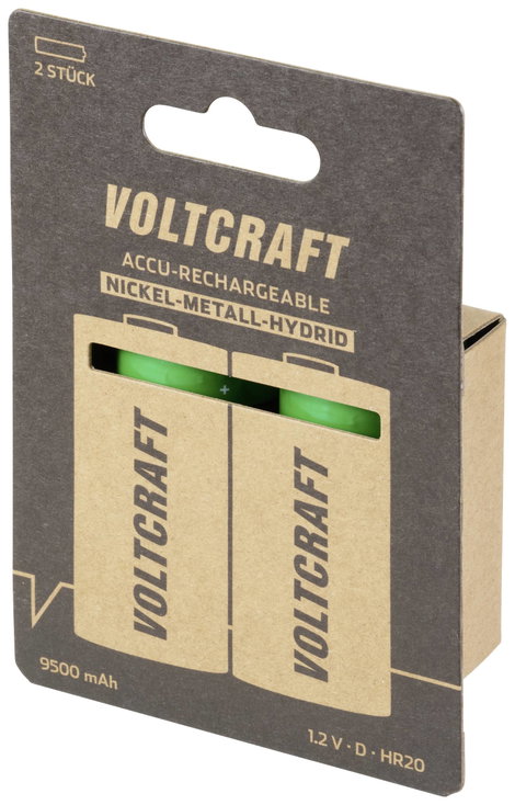 VOLTCRAFT Endurance Góliátakku NiMH 9500 mAh 1.2 V 2 db 3. kép