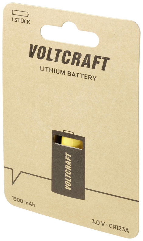 VOLTCRAFT CR123A CR-123A Fotóelem Lítium 1500 mAh 3 V 1 db 2. kép