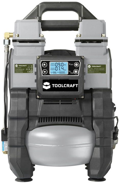 Sűrített levegős kompresszor 9 bar 12 VDC 230 VAC, Toolcraft TO-7858587 2. kép