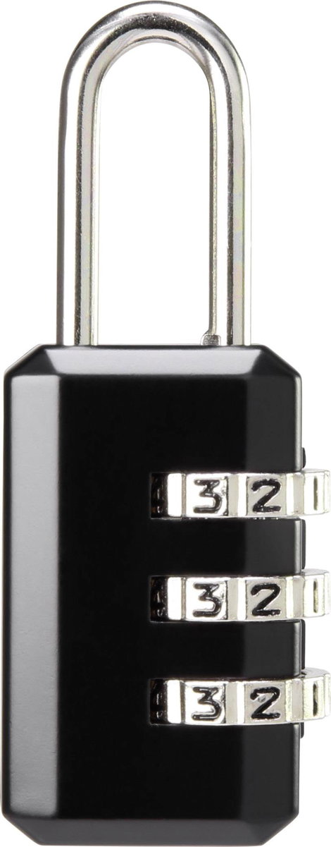Sygonix SY-5044452 Függő lakat 22 mm Fekete Számkódos zár