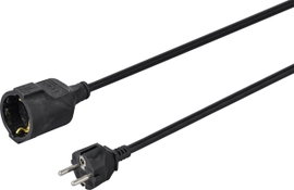 Sygonix SY-4872640 Áram Hosszabbítókábel 16 A Fekete 10.00 m H05VV-F 3G 1,5 mm²